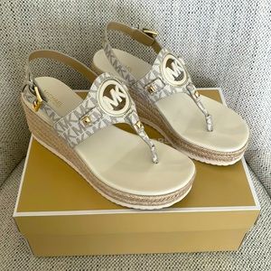 Michael Kors Aubrey Cut Out Wedge Sandal